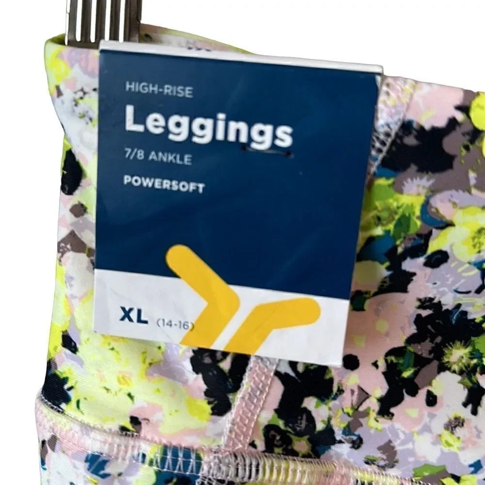 Old Navy High Rise Powersoft 7/8 Ankle Leggings Yellow XL